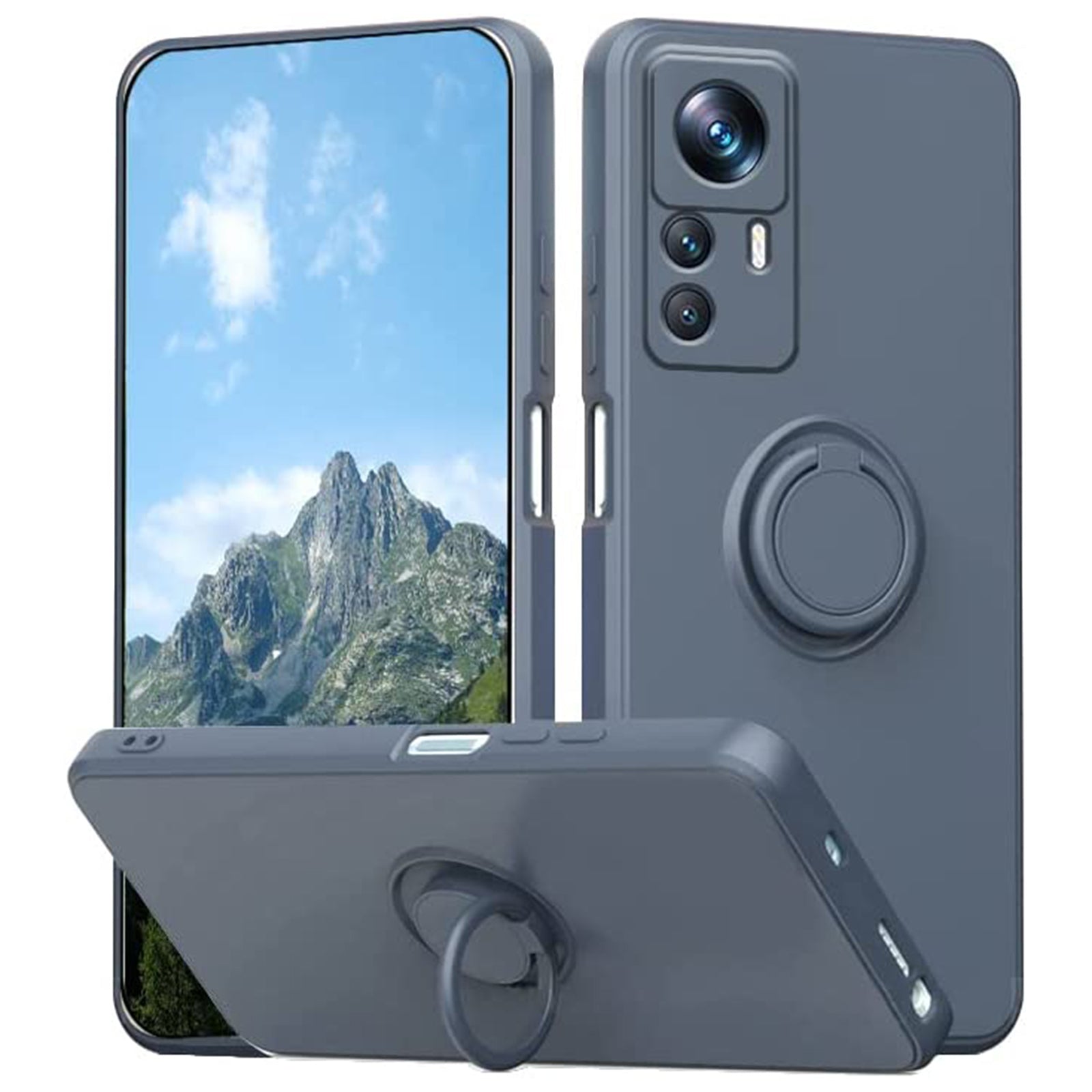 For Xiaomi 12T 5G Redmi K50 Ultra 5G Ring Kickstand Liquid Silicone Phone Case Cell Phone Cover with Lanyard For Xiaomi 12T 5G Redmi K50 Ultra 5G Ring Kickstand Liquid Silicone Phone Case Cell Phone Cover with Lanyard